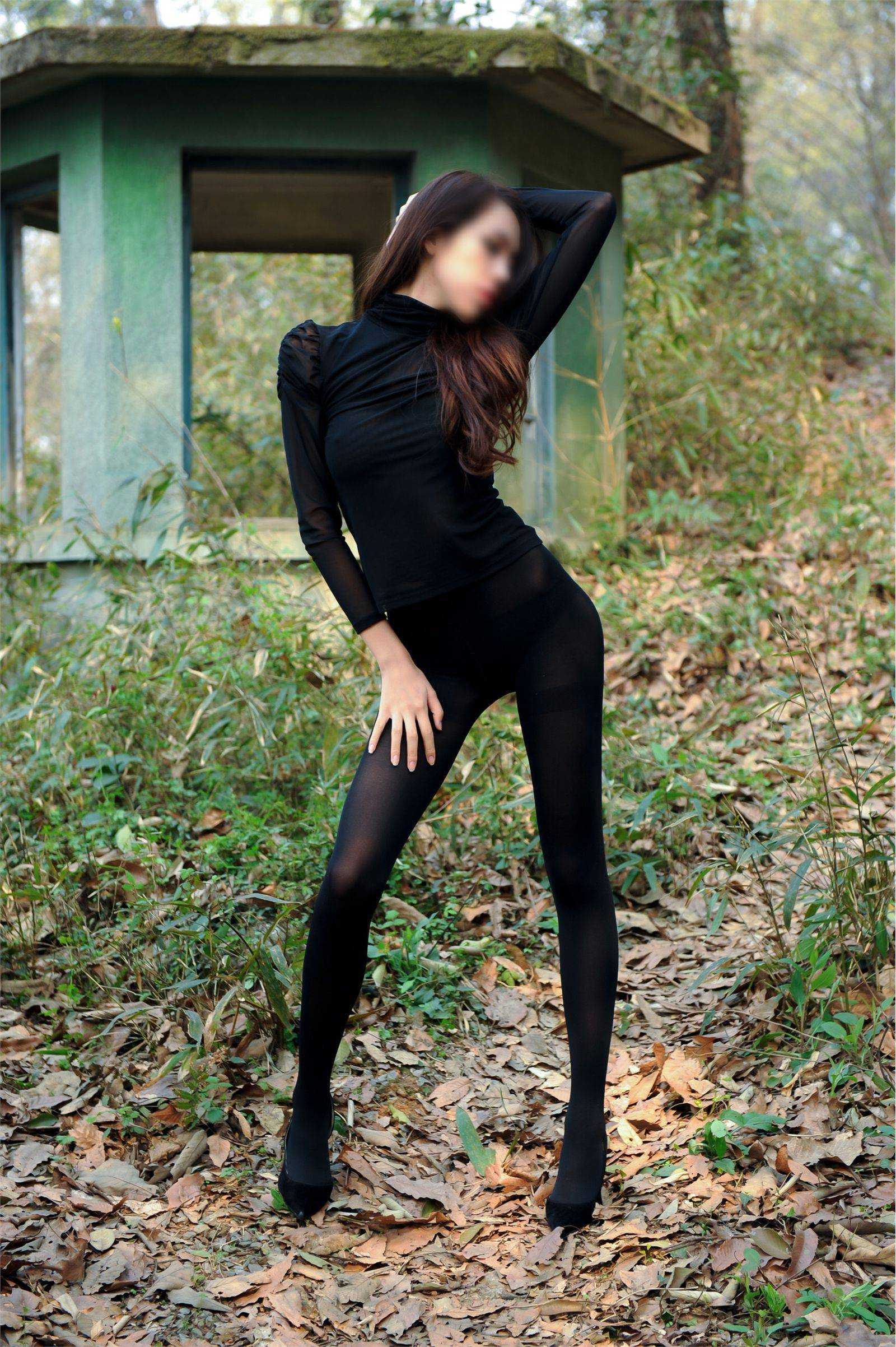 Silk dance VIP no.414 the temptation of beautiful black silk pants